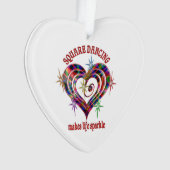 Square Dancing Glitzern Ornament (Vorderseite)