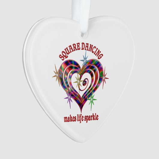 Square Dancing Glitzern Ornament (Vorderseite)