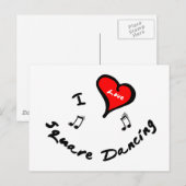 Square Dancing Items - I Heart Square Dancing Postkarte (Vorne/Hinten)