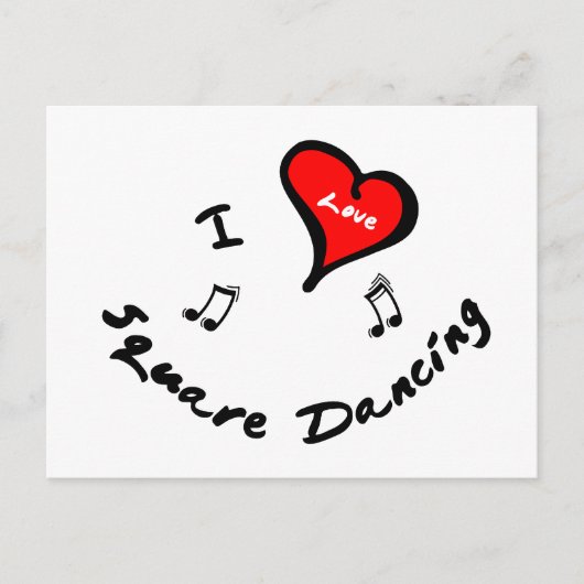 Square Dancing Items - I Heart Square Dancing Postkarte (Vorderseite)