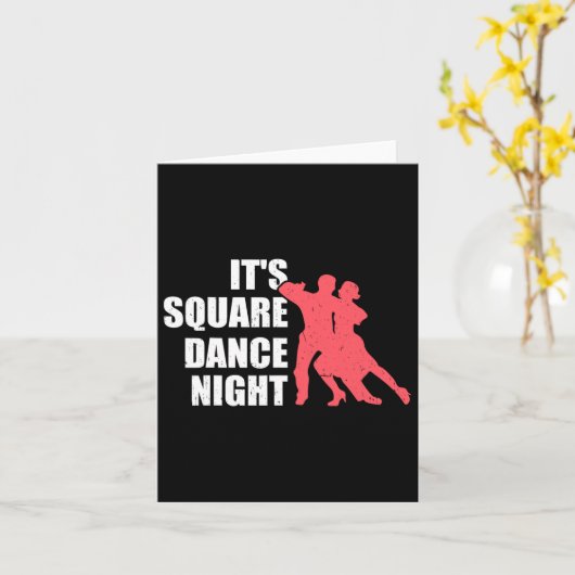 Square Dancing Karte (Gelbe Blume)