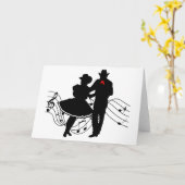 Square Dancing Karte (Gelbe Blume)