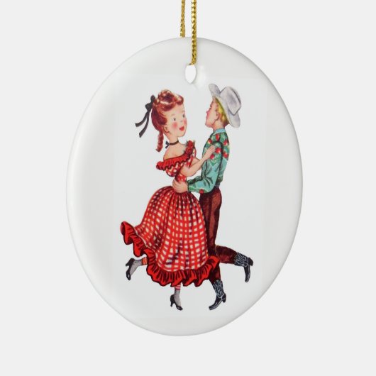 Square-Dancing Keramik Ornament (Rechts)