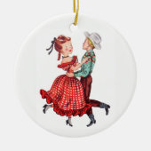 Square-Dancing Keramik Ornament (Vorne)