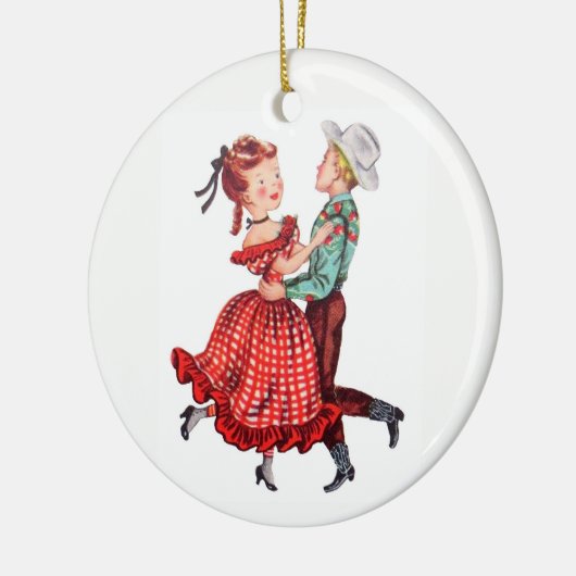 Square-Dancing Keramik Ornament (Links)