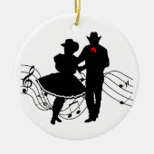 Square Dancing Keramik Ornament (Vorne)