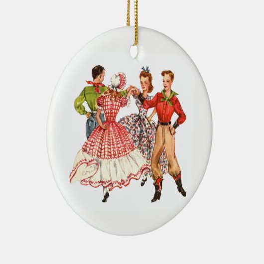 Square Dancing Keramik Ornament (Rechts)