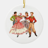 Square Dancing Keramik Ornament (Vorne)