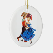 Square-Dancing Keramik Ornament (Rechts)