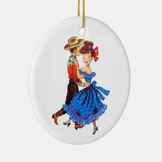 Square-Dancing Keramik Ornament (Rechts)