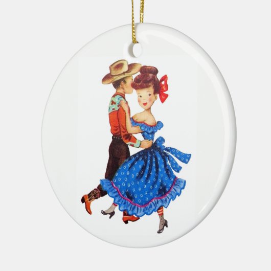 Square-Dancing Keramik Ornament (Links)