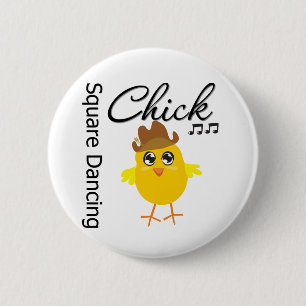 Square-Dancing-Küken Button