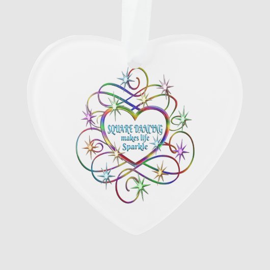 Square Dancing macht Leben sparkle Ornament (Rückseite)