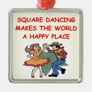 Square-Dancing Ornament Aus Metall