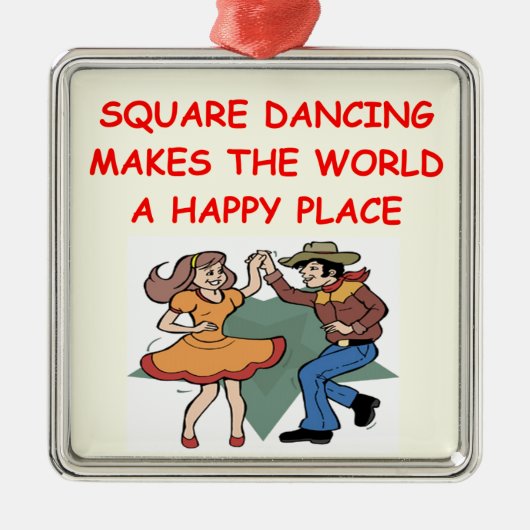 Square-Dancing Ornament Aus Metall (Vorne)