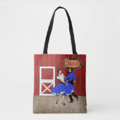Square-Dancing-Paar-Scheunen-Tanz Tasche (Vorderseite)