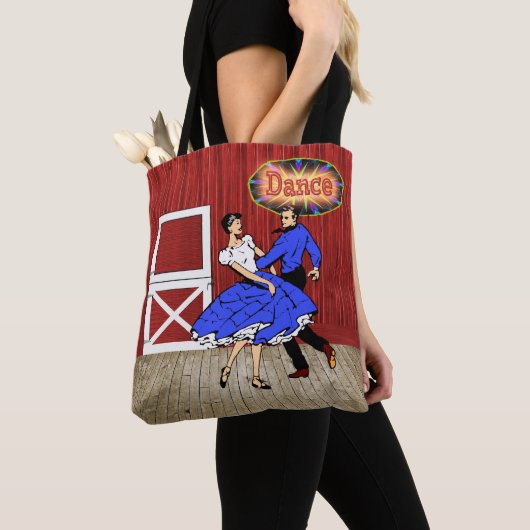 Square-Dancing-Paar-Scheunen-Tanz Tasche (Von Nahem)
