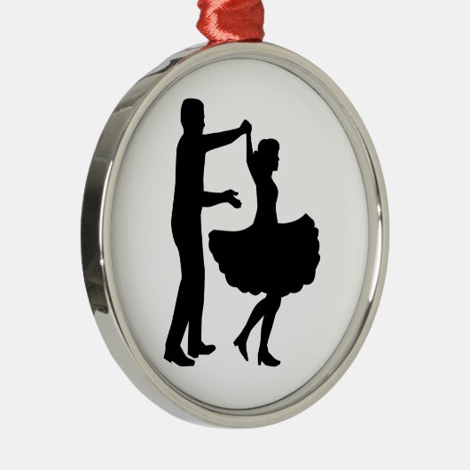 Square-Dancing Silbernes Ornament (Rechts)
