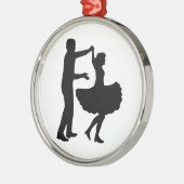 Square-Dancing Silbernes Ornament (Links)