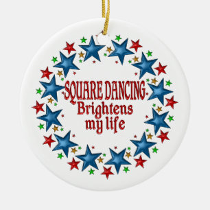 Square-Dancing-Sterne Keramikornament