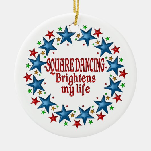 Square-Dancing-Sterne Keramikornament (Vorne)