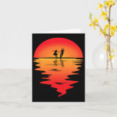Square Dancing Sunset Square Dancer Vintag Square Karte (Gelbe Blume)