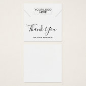 Square Dankeschön Necklace Display Card (Vorne & Hinten)