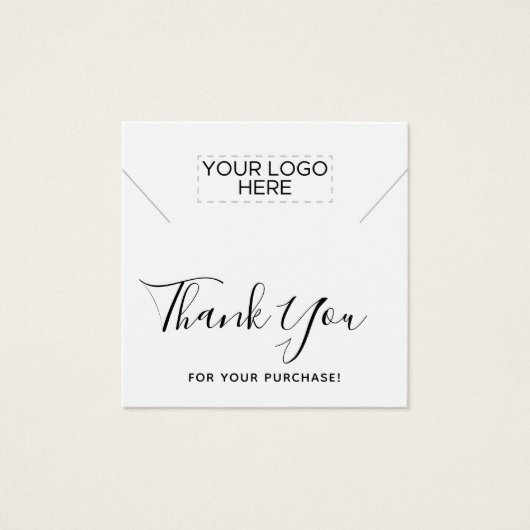 Square Dankeschön Necklace Display Card (Vorderseite)