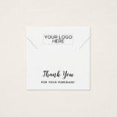 Square Dankeschön Necklace Display Card (Vorderseite)