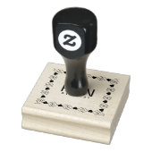 Square Deko Diamond Heart Initial Logo Wedding Gummistempel (Stempel)