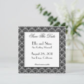 Square Deko Style Save The Date (Stehend Vorderseite)