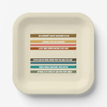 Square Dessert Plate Miami Sherbet Collection
