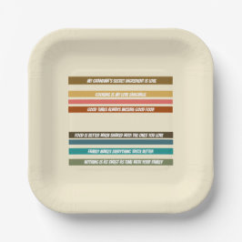 Square Dessert Plate Miami Sherbet Collection Pappteller