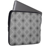 Square Diamond Monotone Black Gray Laptopschutzhülle (Vorne Rechts)