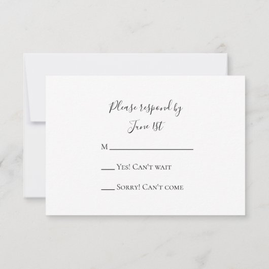 Square Diamond Ring Pillar Crystal Wedding RSVP (Rückseite)