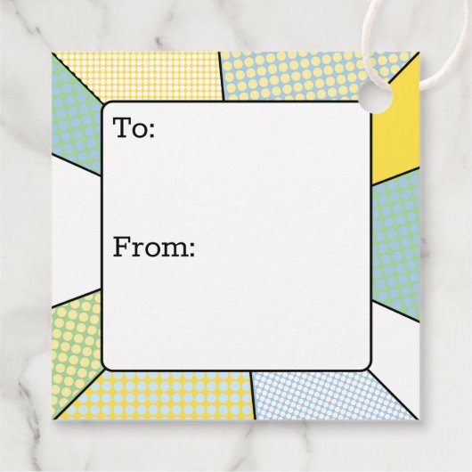 Square Disk Golf Thread Geschenkanhänger (Rückseite)