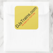 Square DJsTrains Logo-Aufkleber Quadratischer Aufkleber (Tasche)