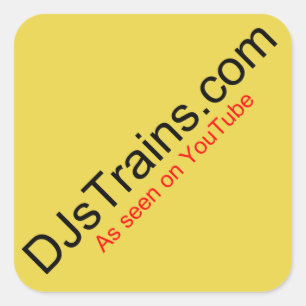 Square DJsTrains Logo-Aufkleber Quadratischer Aufkleber