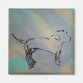 Square Dog Magnet (Vorne)