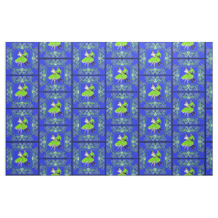 Square Dong Couple Green und Blue Bandana 2 Stoff