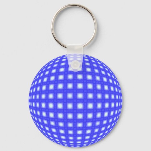 Square Dot Globe Schlüsselanhänger (Vorderseite)