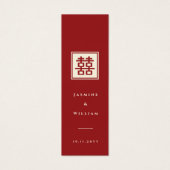 Square Double Happiness Chinese Gastgeschenk Hochz (Vorderseite)