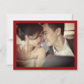 Square Double Happiness Classic Chinese Wedding Dankeskarte (Rückseite)