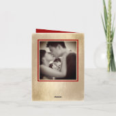 Square Double Happiness Gold Chinese Wedding Foto Dankeskarte (Rückseite)