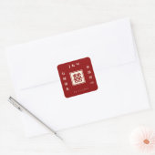 Square Double Happy Chinese Wedding Sticker (Umschlag)