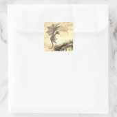 Square Dragon Sticker (Tasche)