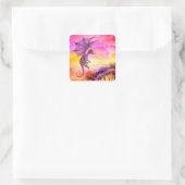 Square Dragon Sticker (Tasche)