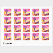 Square Dragon Sticker (Blatt)