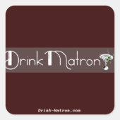 Square Drink Matron Stickers (Vorderseite)
