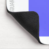Square - Electric Blue and White Mousepad (Ecke)